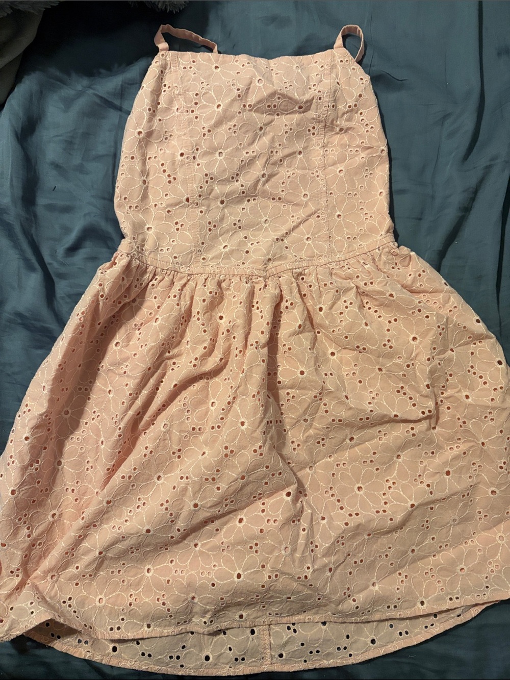 art class Light Pink Eyelet Sundress for Girls